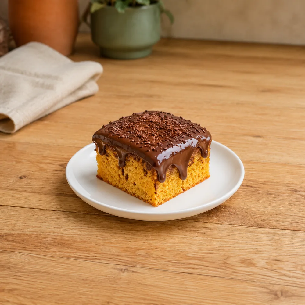 Bolo de Cenoura com Chocolate