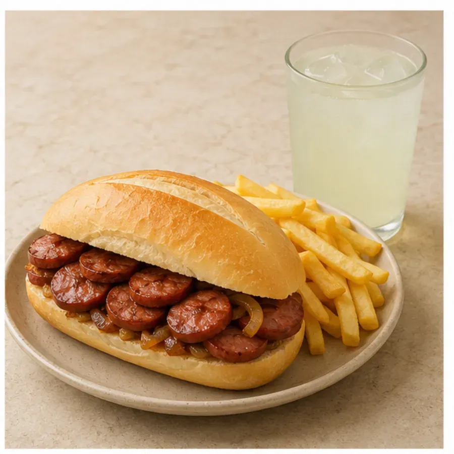 Combo Pão com Linguiça