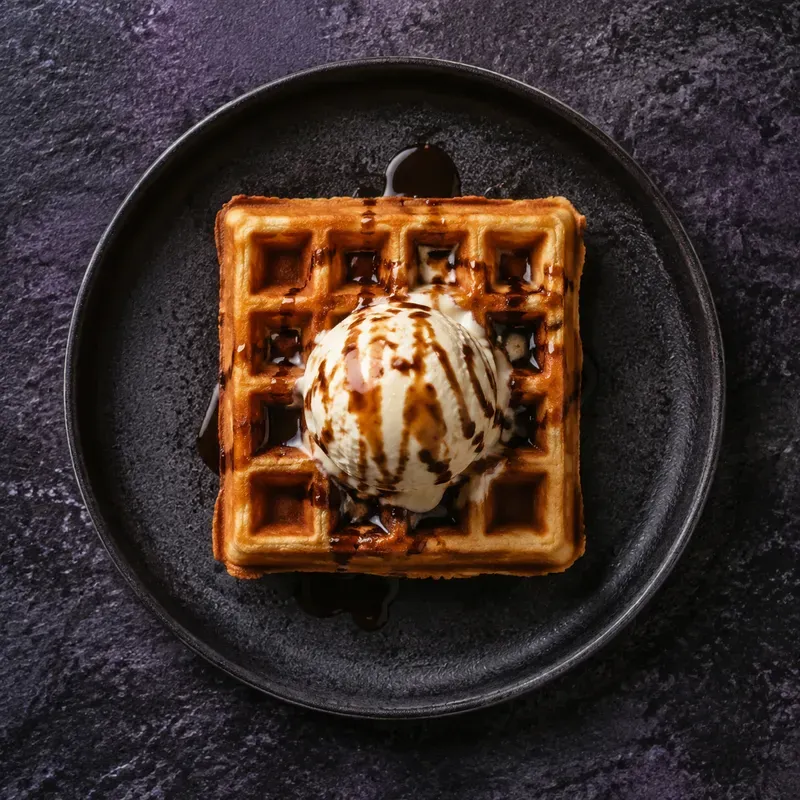 Waffle com Sorvete